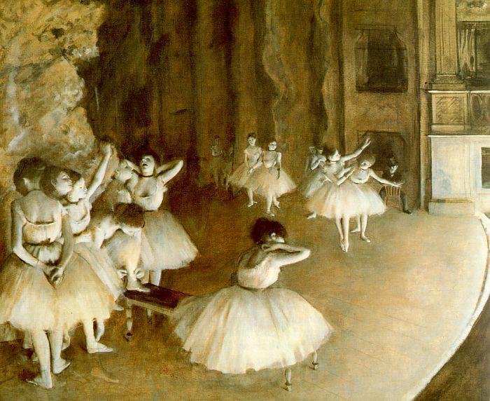 Edgar Degas Ballet Rehearsal on Stage oil painting image